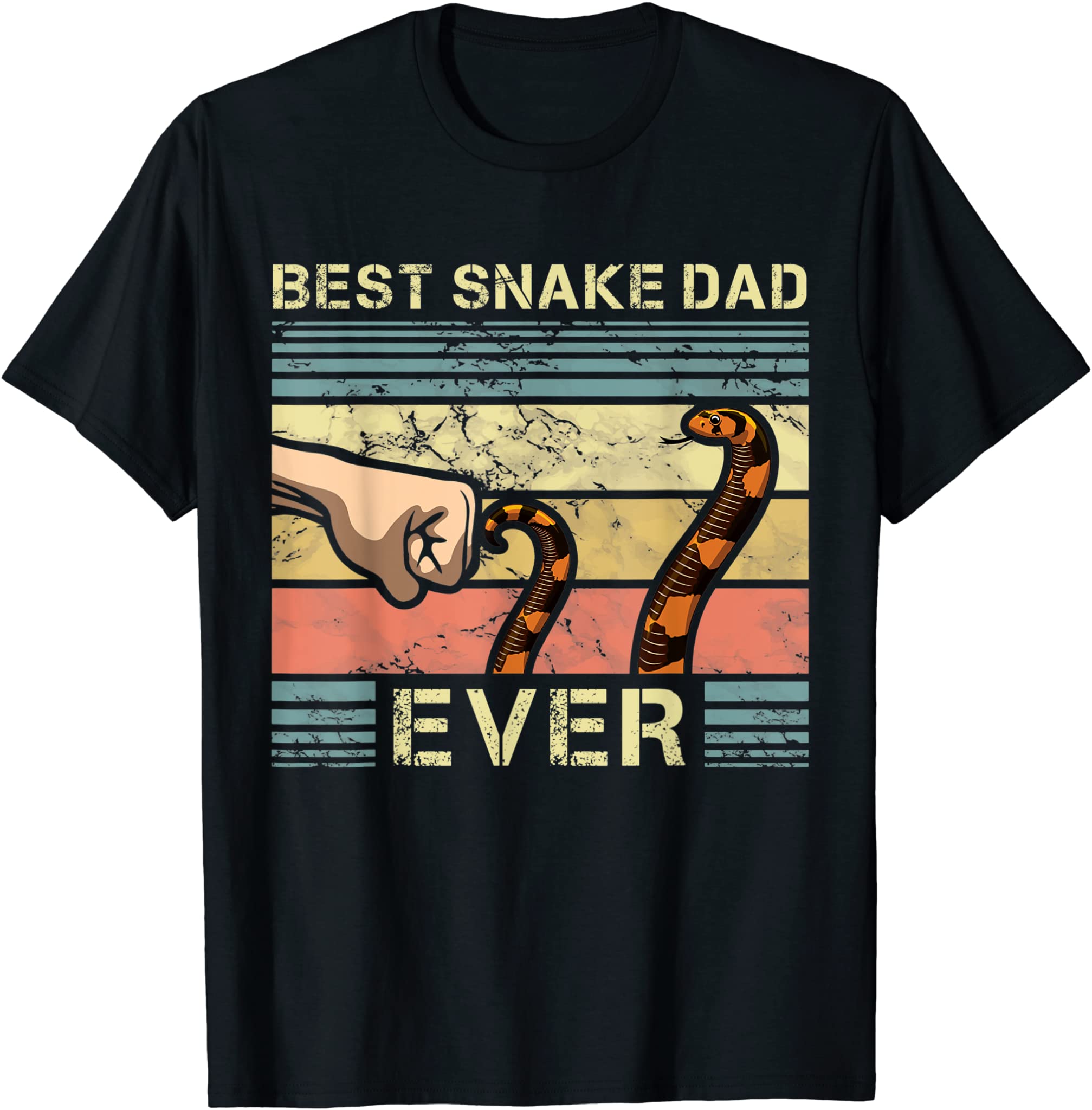 Mens Snake Dad Funny Snake Enthusiast Reptile Pet Lover Father T-Shirt