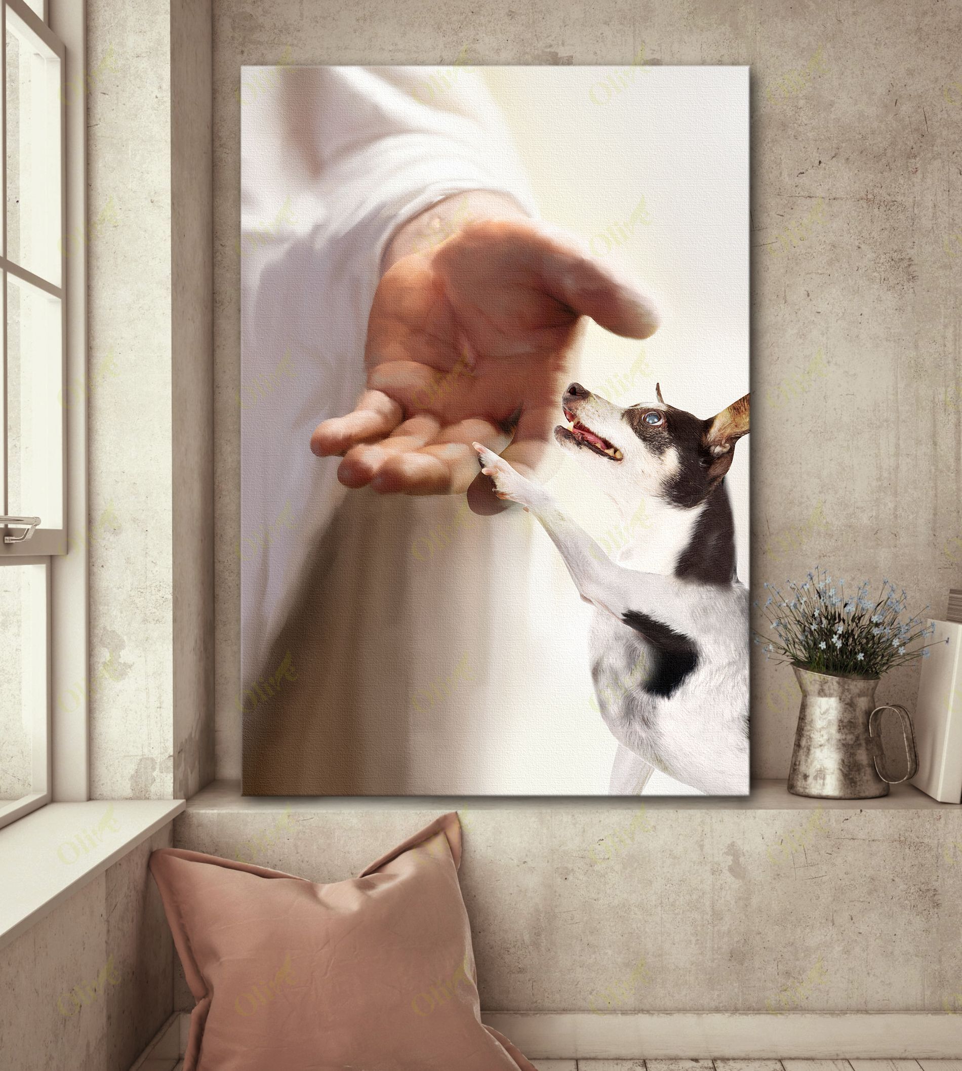 Rat Terrier – Take My Hand Canvas And Poster | Wall Decor Visual Art
