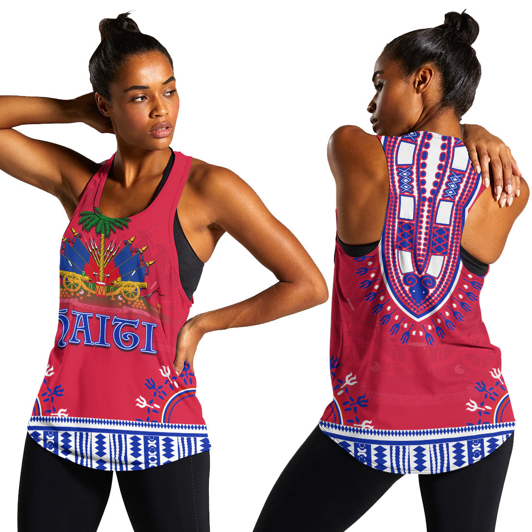 Haiti Women Racerback Tank Dashiki Style Gorgeous Lt13