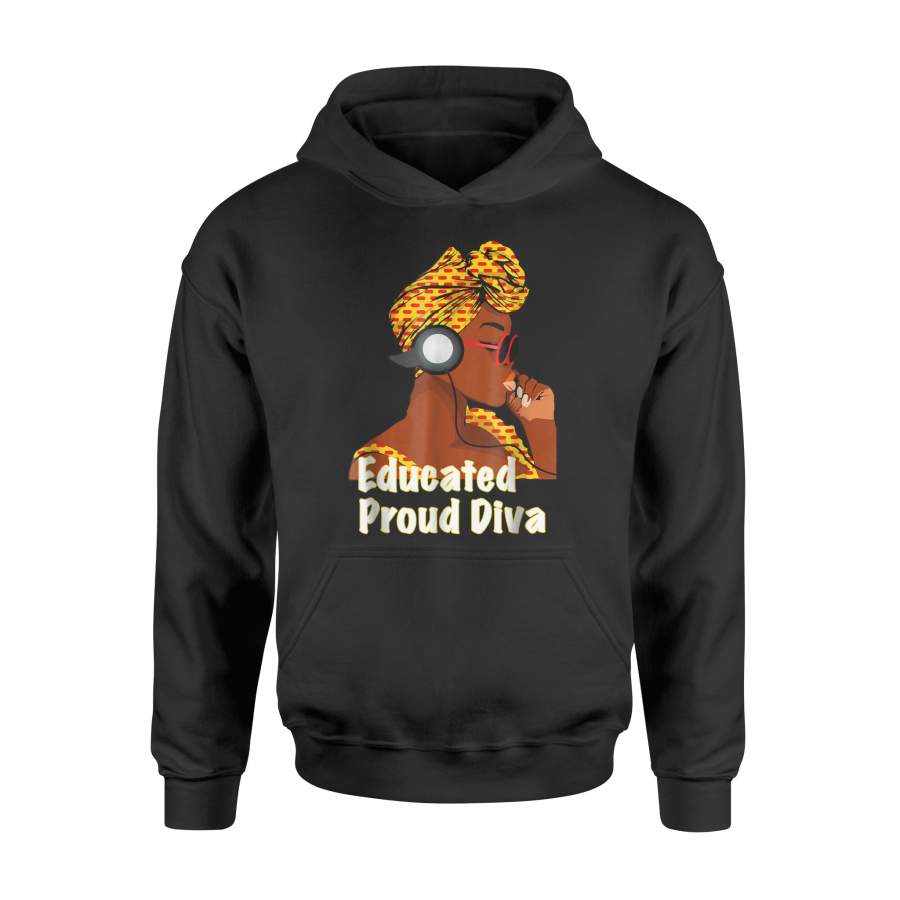 Afro Diva Juneteenth Educated Proud Black Queen Woman Hoodie