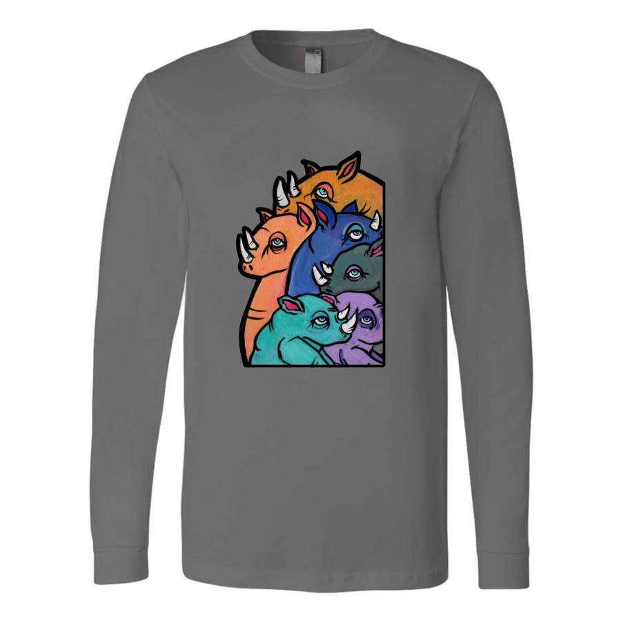 Rhino Animal Lover Gift Ethical Long Sleeve T-Shirt