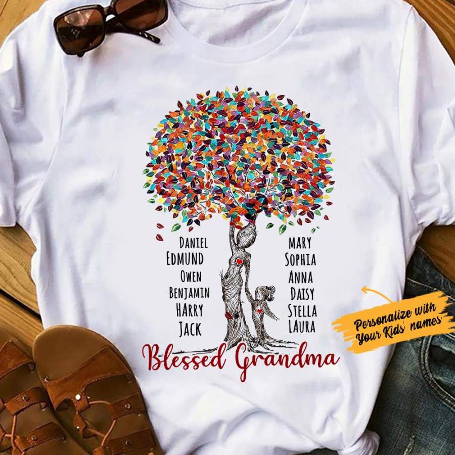 Personalized Grandma White T Shirt JN92 85O65