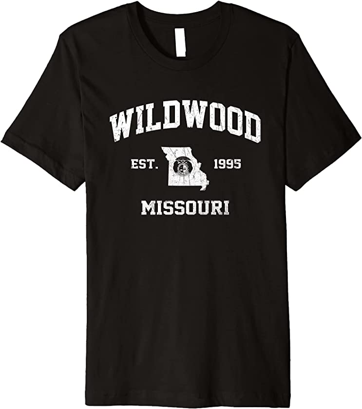 Wildwood Missouri MO vintage State Athletic style Premium T-Shirt