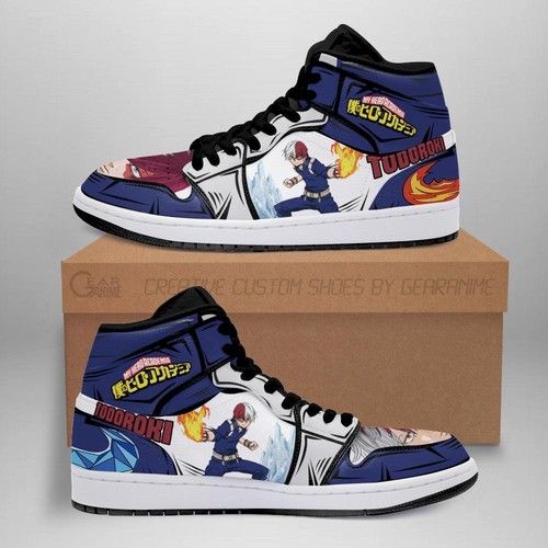 Todoroki Shoto Jordan Sneakers Custom My Hero Academia Anime Shoes