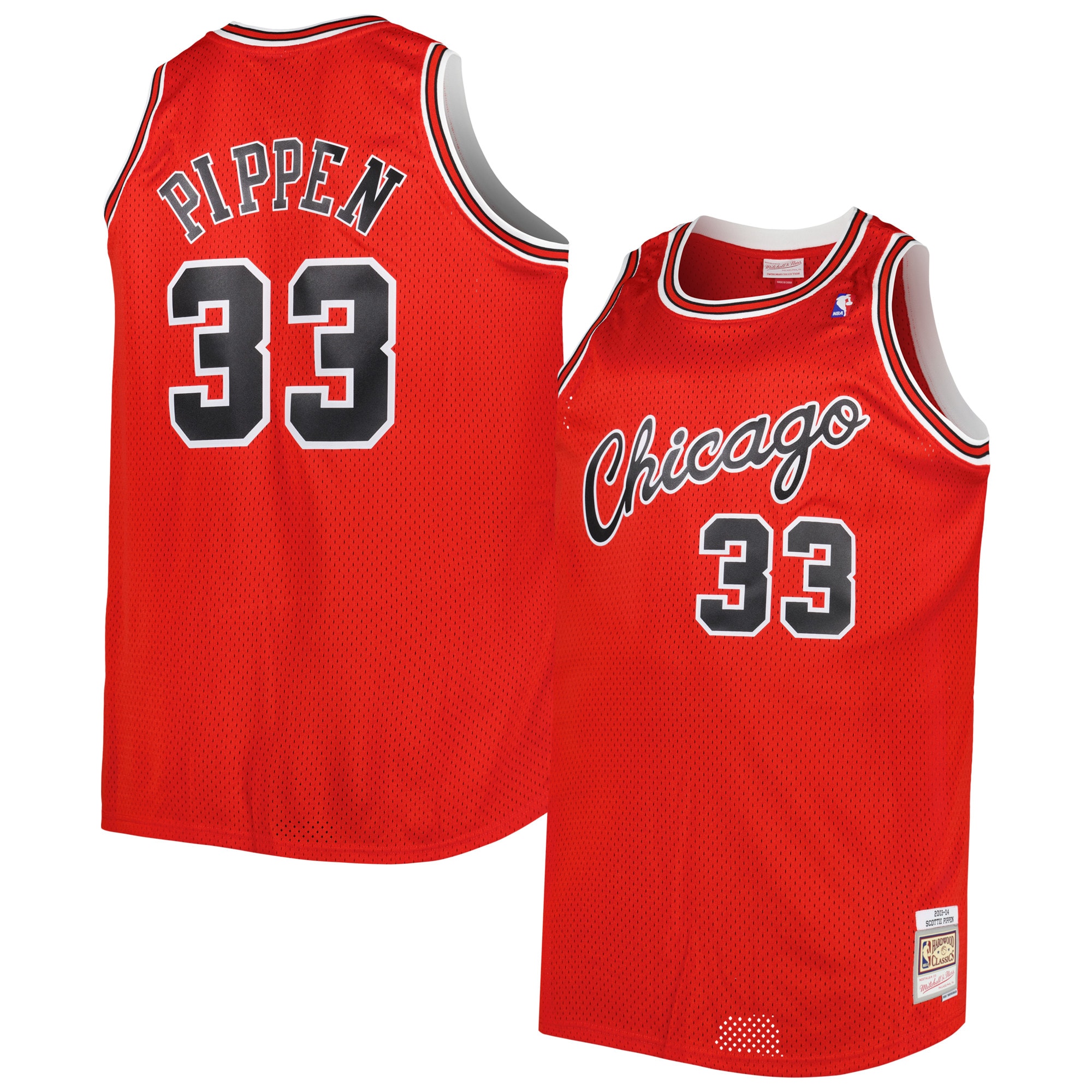 Scottie Pippen Chicago Bulls Mitchell & Ness Big & Tall Hardwood Classics 2003/04 Swingman Jersey – Red