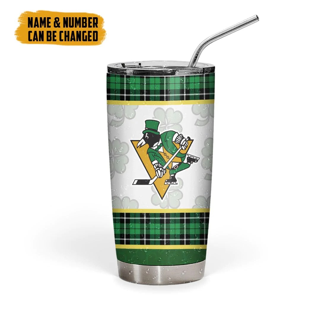 Pittsburgh Penguins St Patrick Day 3D Tumbler