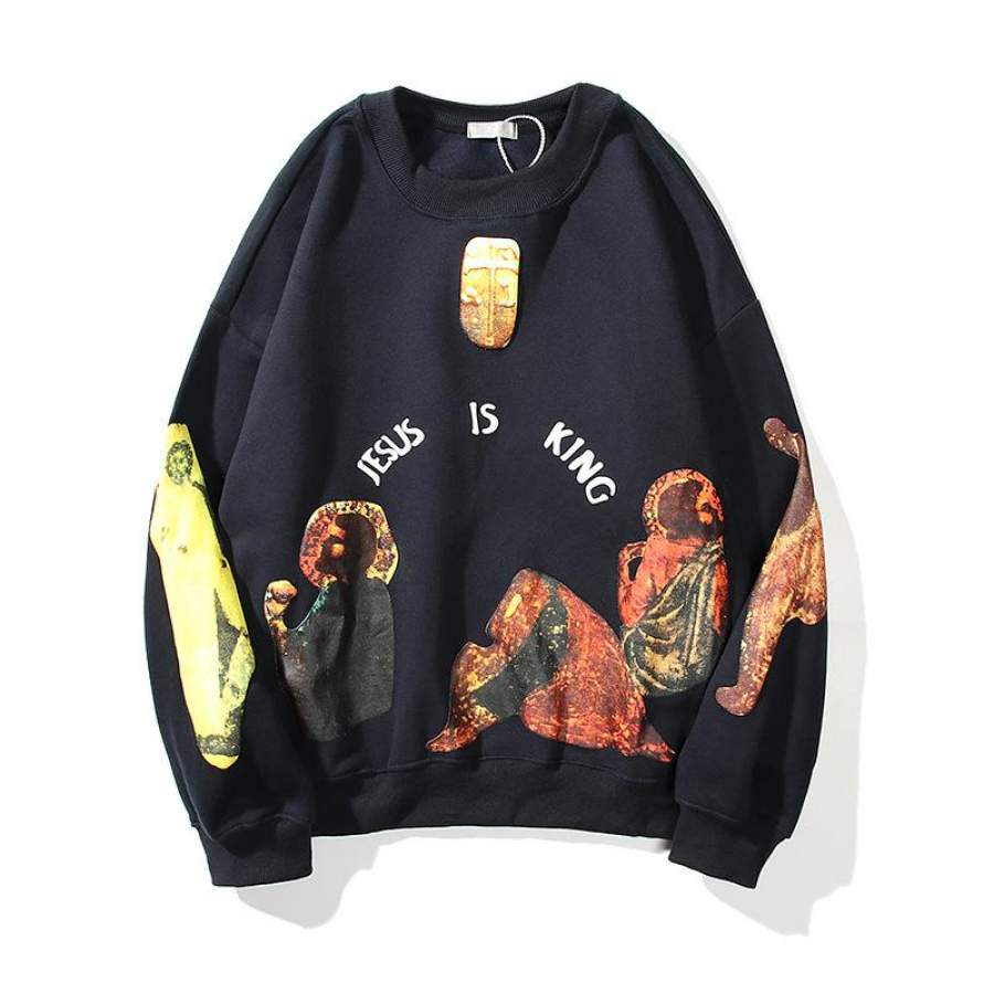 Kanye West Jesus Is King Crewneck Fleece Sweatshirt for Adult