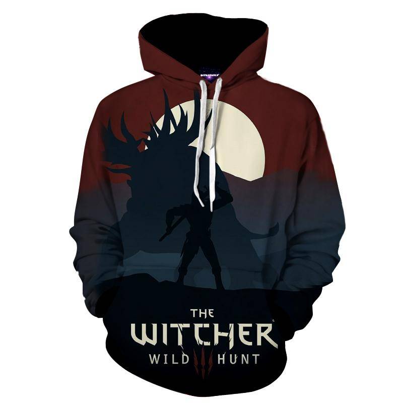 The Witcher 3 Wild Hunt Minimalist Style Game Hoodie