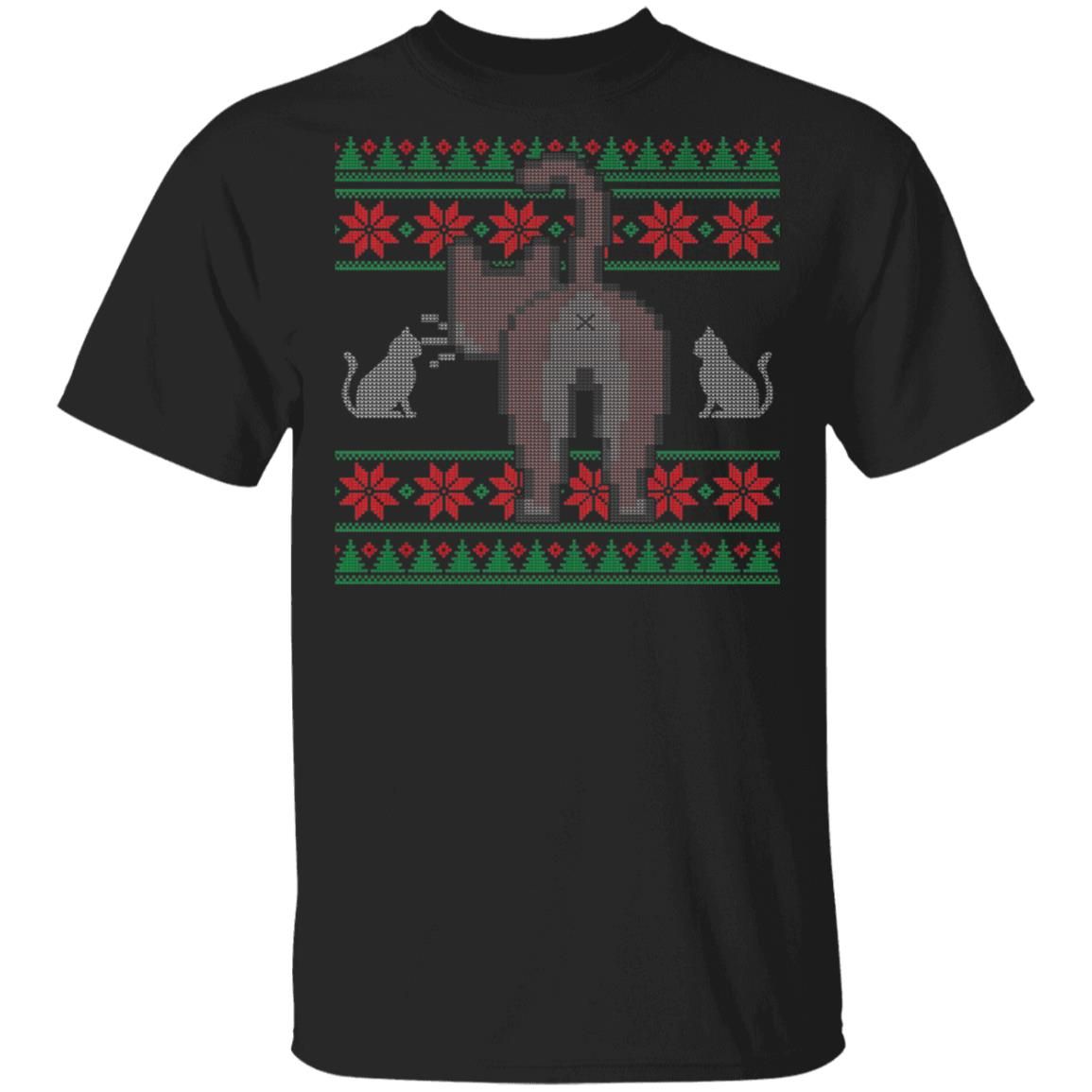 Cat Butt Ugly Christmas Sweater Design Sweatshirt