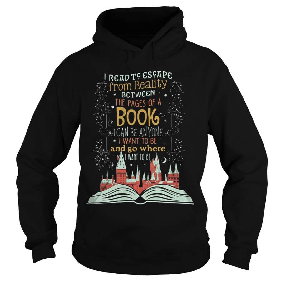 I read to escape from reality between the pages of a book ugly christmas Hoodie