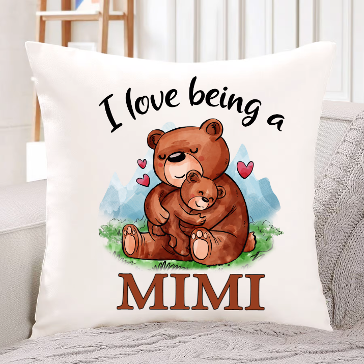 Personalized I Love Being A Grandma With Any Animal Cute Indoor Pillow