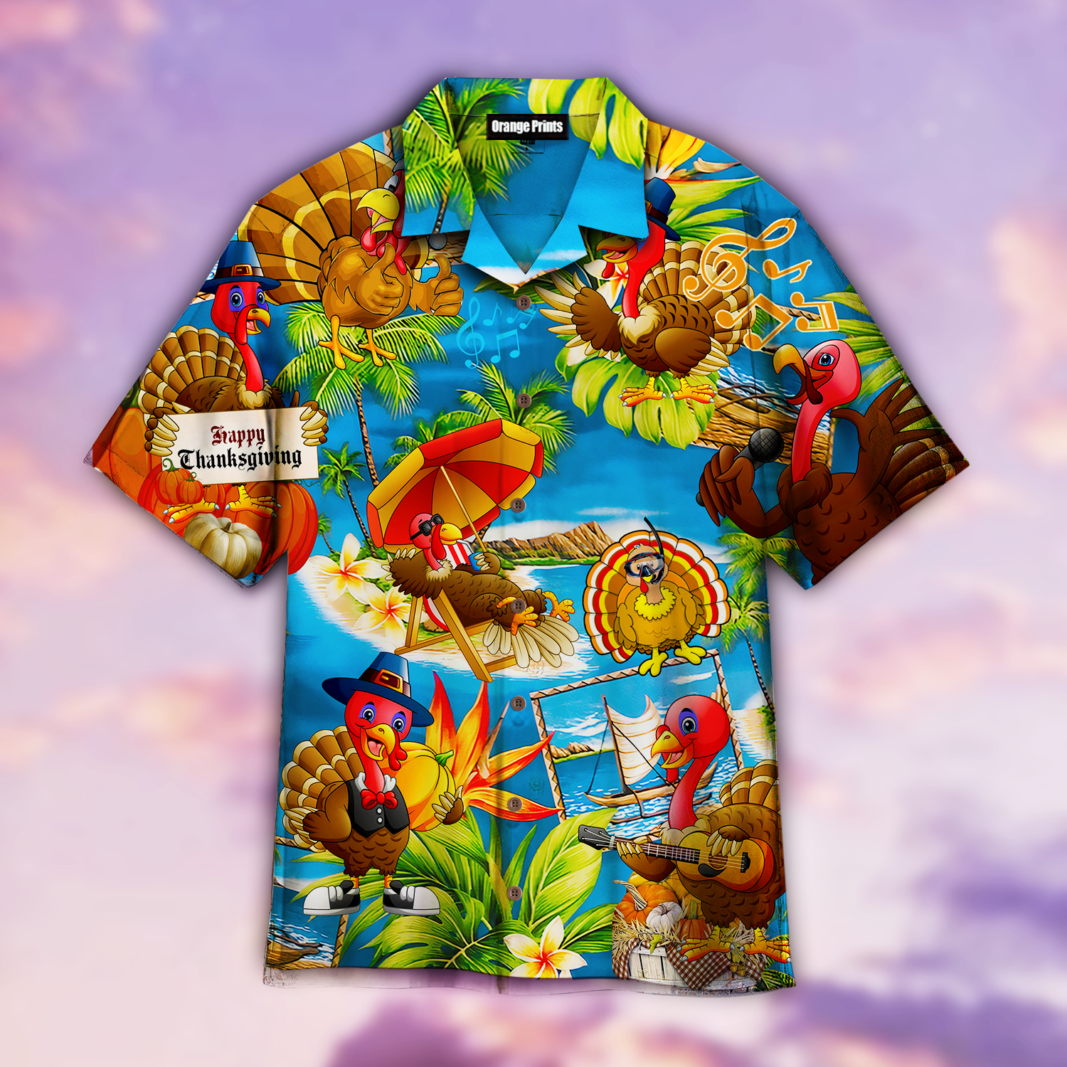 Turkey Happy Thanksgiving Hawaii Shirt For Men Women Ha15670