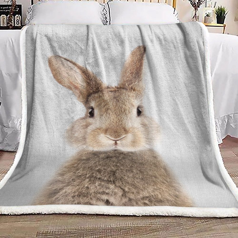 Rabbit Vd0110204F Sherpa Fleece Blanket