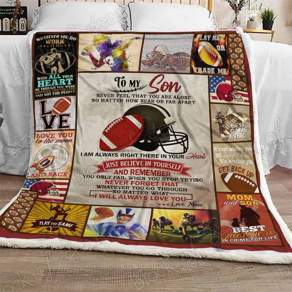 To My Son, Football Sofa Throw Blanket