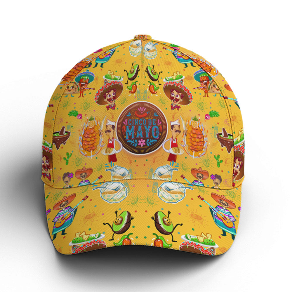 Cinco De Mayo Yellow Funny Pattern Baseball Cap Coolspod