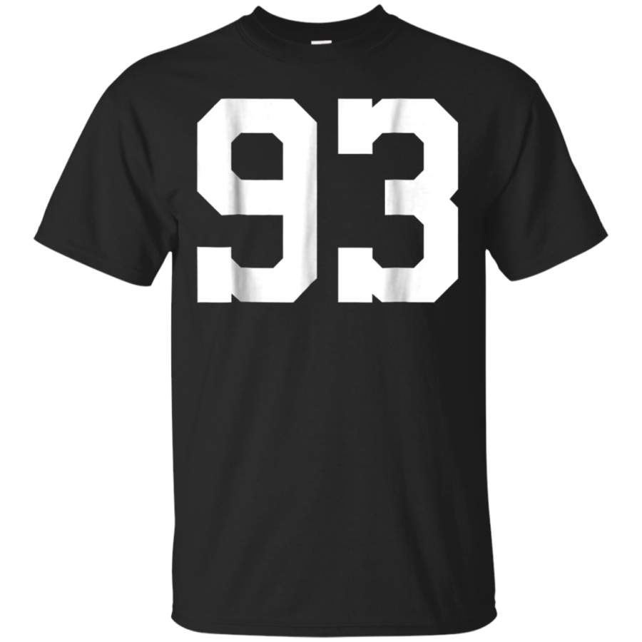 AGR 93 Sports Jersey Number T-Shirt for Team Fan Player Coach