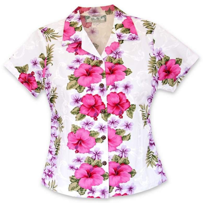 White Mist Hawaii Lady Blouse Ha89788