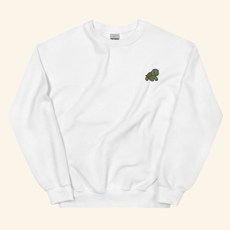 Turtle Embroidered Sweatshirt 2D Crewneck Sweatshirt All Over Print Sweatshirt For Women Sweatshirt For Men Sws3902