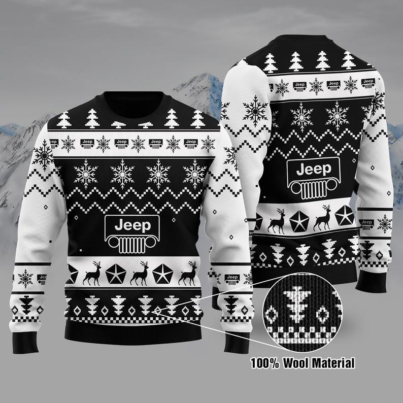 Jeep Ugly Christmas Sweater Lt11