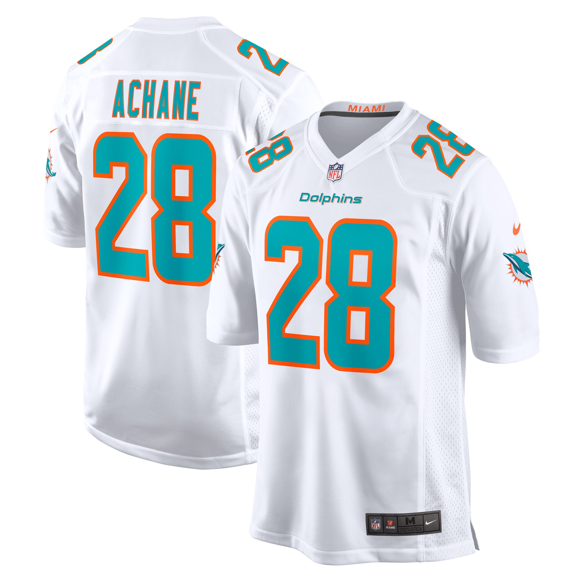 Devon Achane Miami Dolphins Player Game Jersey – White