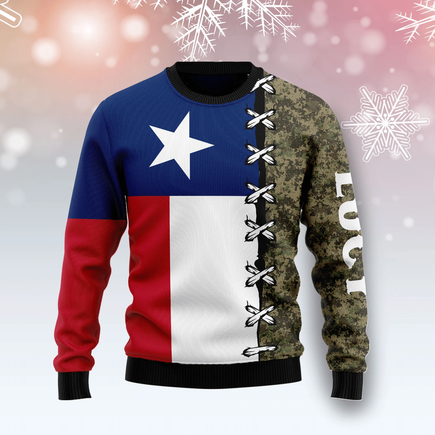 Texas Camo Personalized Christmas Ugly Sweater