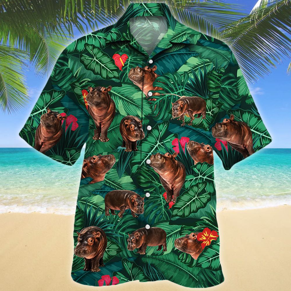 Hippo Lovers Gift Hawaiian Shirt For Aloha Ha83649