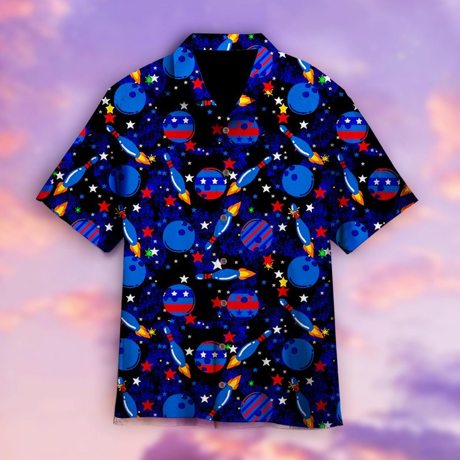 Cosmic Galaxy Bowling Hawaii Shirt For Men And Women Ha2115