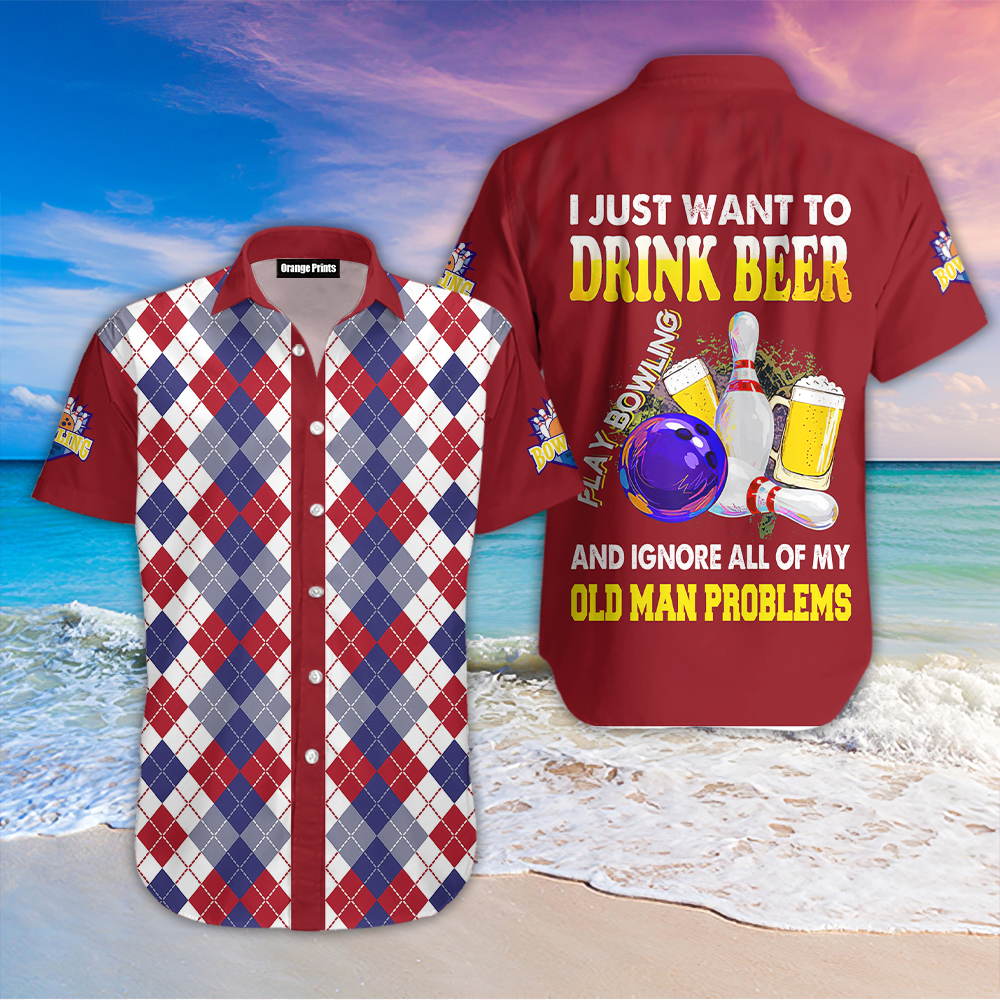 Drink Beer And Play Bowling Aloha Hawaii Shirts For Men Women Ha79649