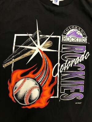 90s Deadstock Colorado Rockies Tee Rockies T-shirt Vintage Rockies Baseball 1996