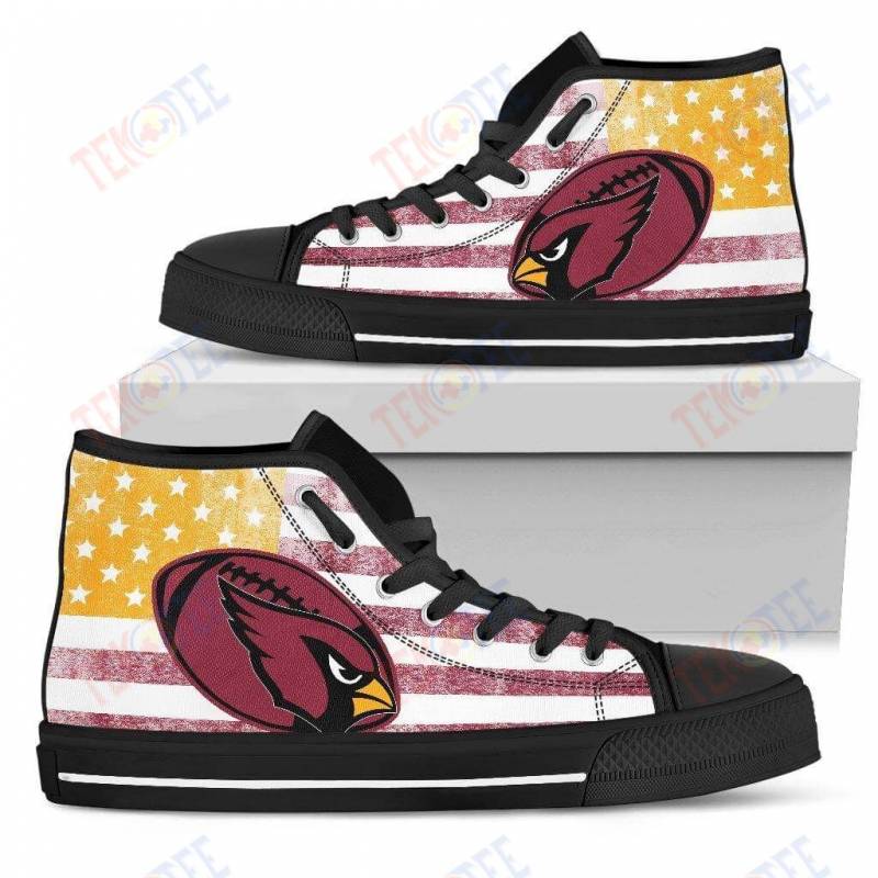 Mens Womens Arizona Cardinals High Top Shoes Flag Rugbytop Quality TMT107