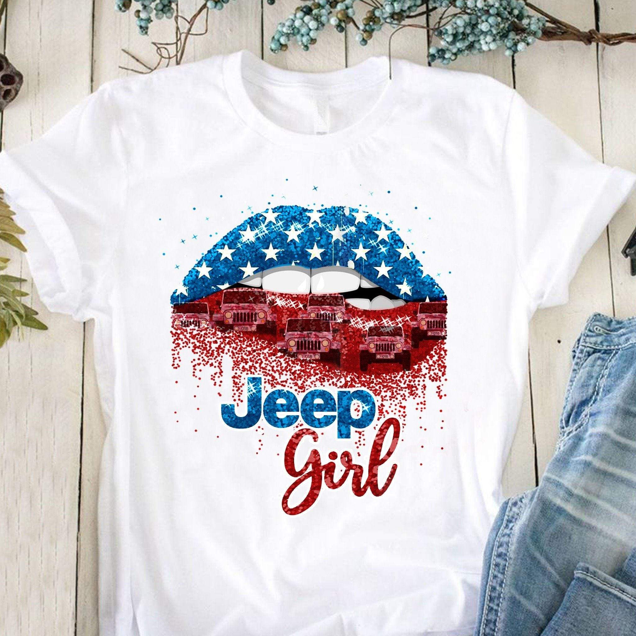 Bling Bling American Jeep Girl So Cute T-shirt