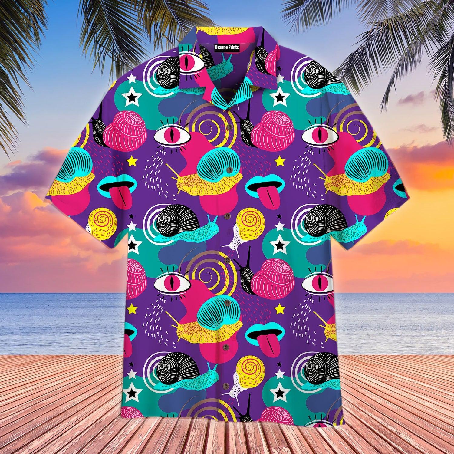 Crazy Snails Colorful Hawaii Shirt For Men Women Ha18077