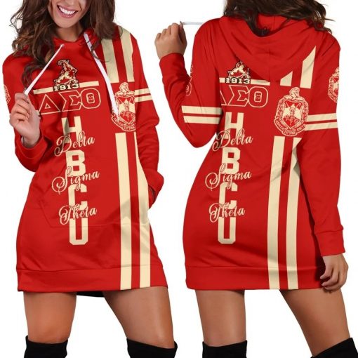 Delta Sigma Theta 1913 Hbcu Elephant Hoodie Dress