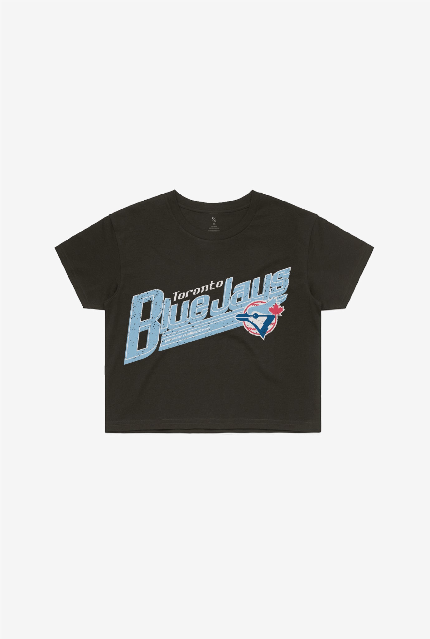 Toronto Blue Jays Garment Dyed Cropped T-Shirt – Black