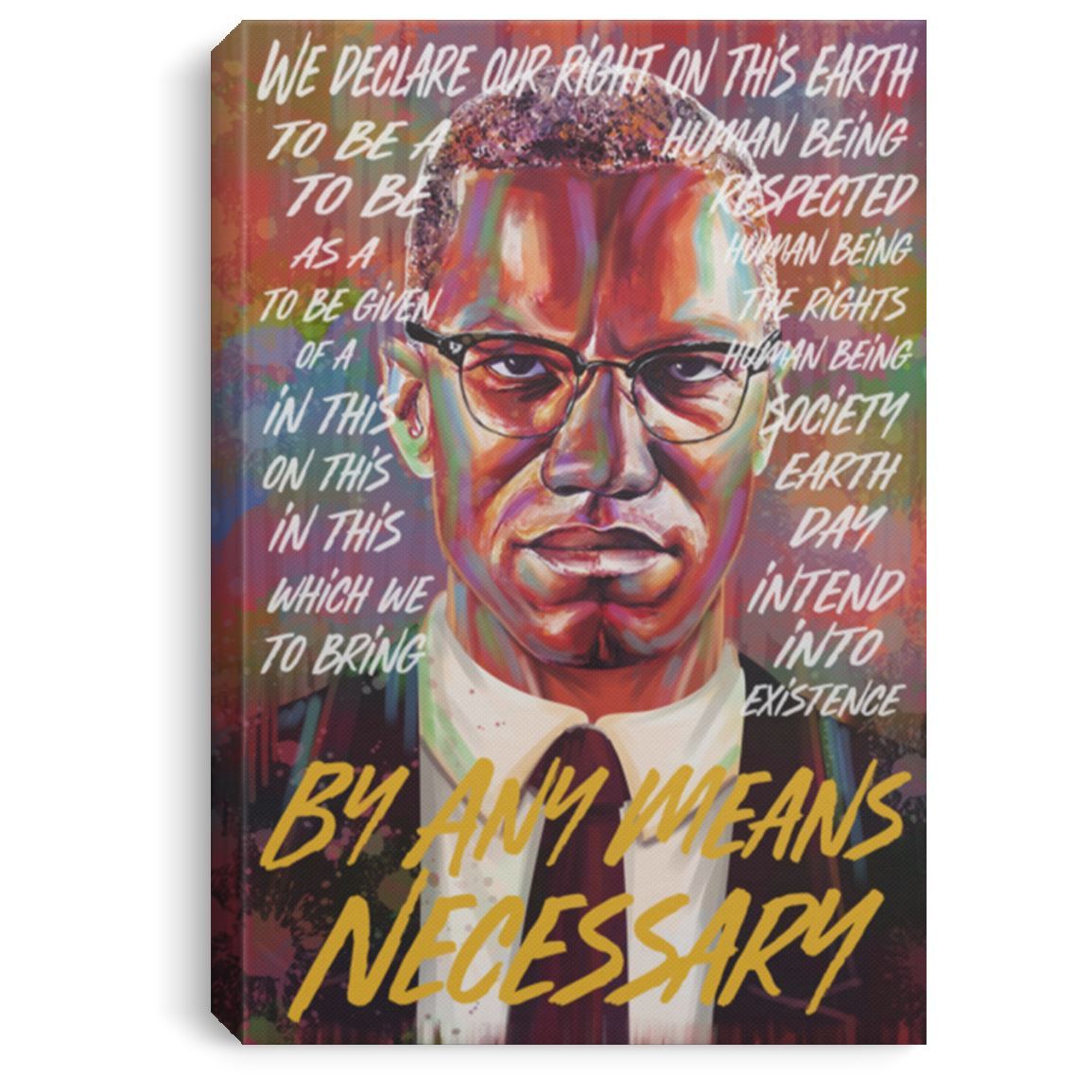 Malcolm X Canvas Portrait Wall Canvas