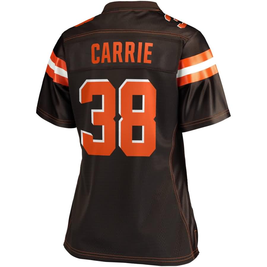 Tj Carrie Cleveland Browns NFL Pro Line Womens Team Color Player Jersey – Brown