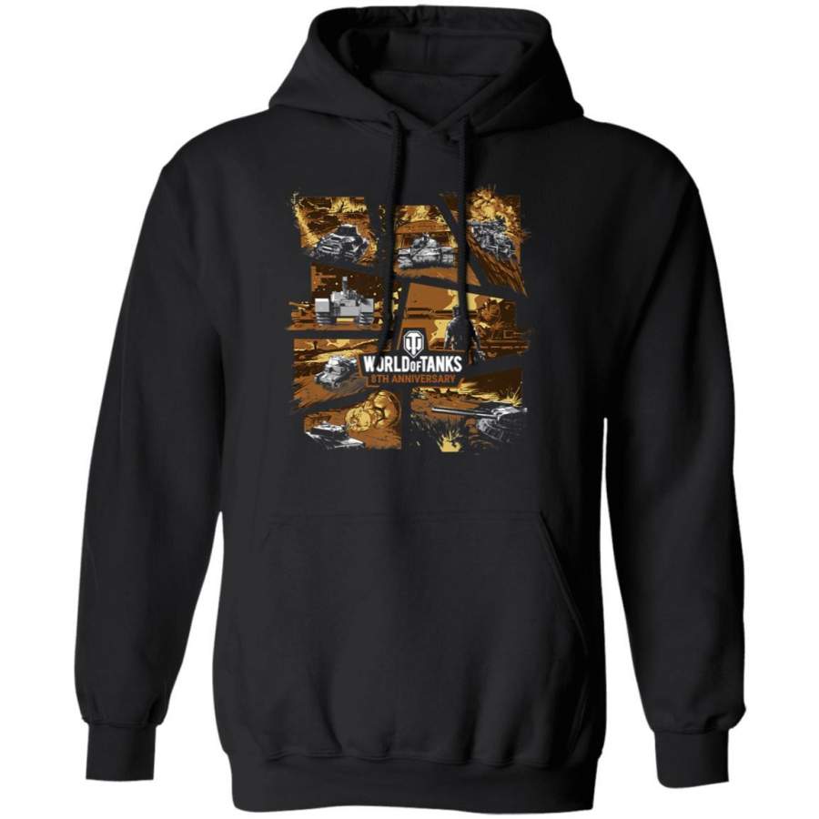 World of Tanks 8th Anniversary Orange Print Coffee Mug Hoodie