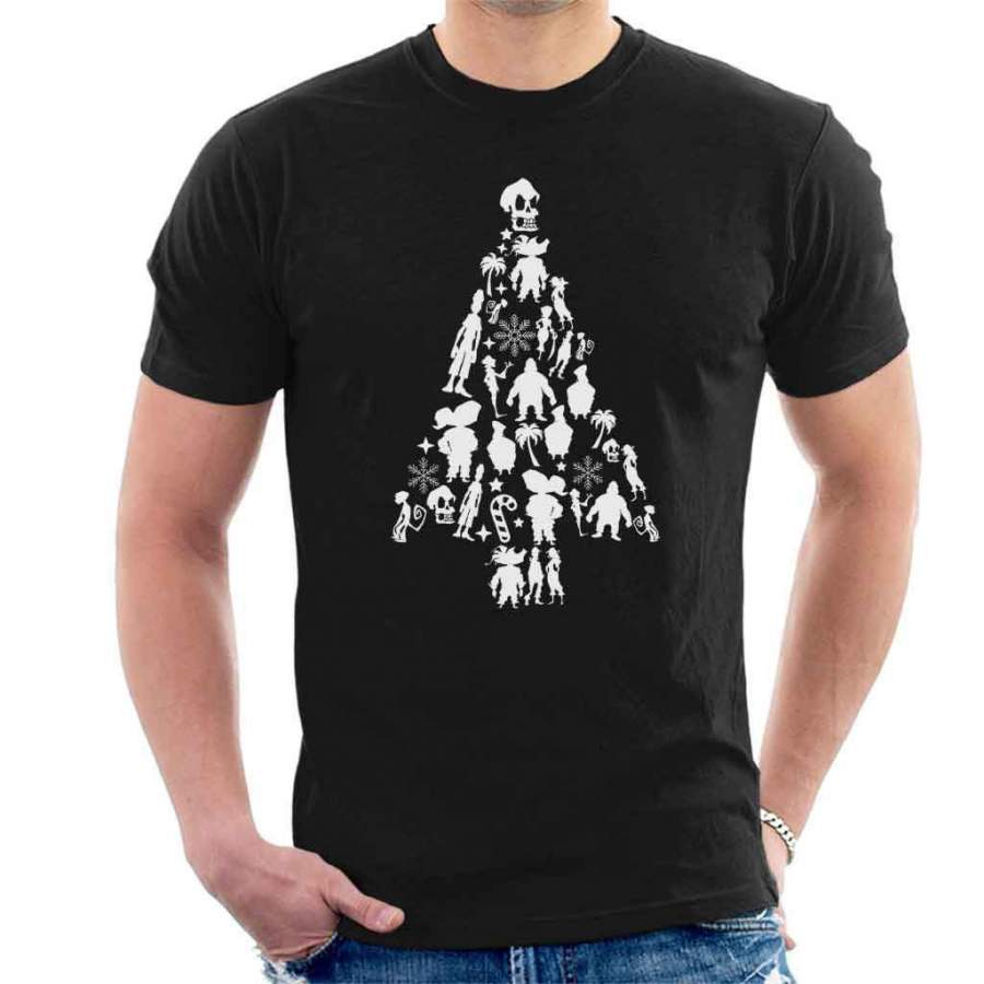 Monkey Island Christmas Silhouette Pattern Men’s T-Shirt