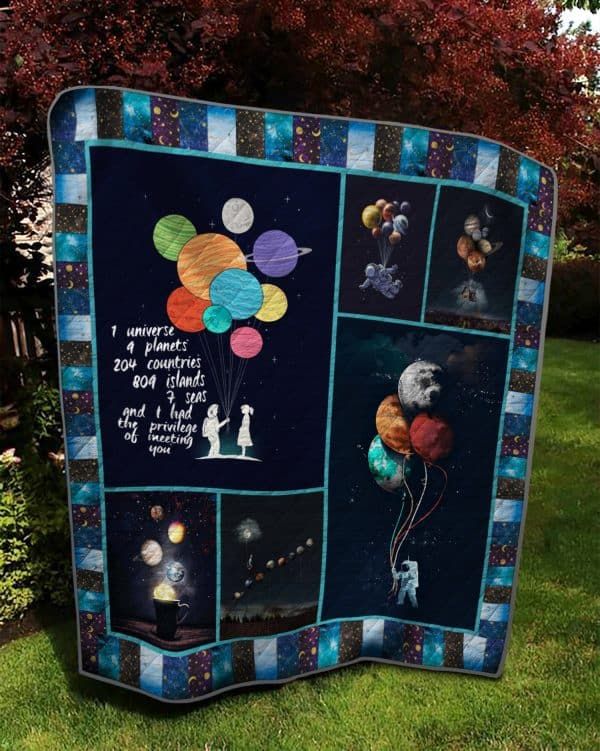 Solar System I Had A Privilege Of Meeting You Quilt Blanket Great Customized Blanket Gifts For Birthday Christmas Thanksgiving