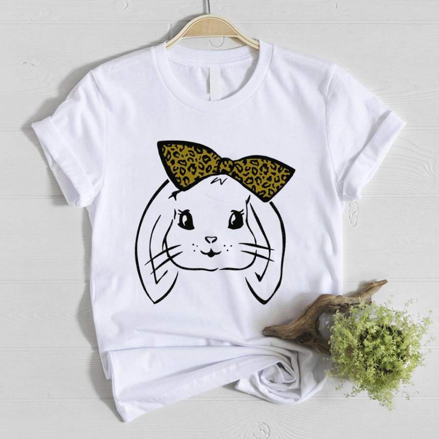 Easter leopard bunny shirt GST