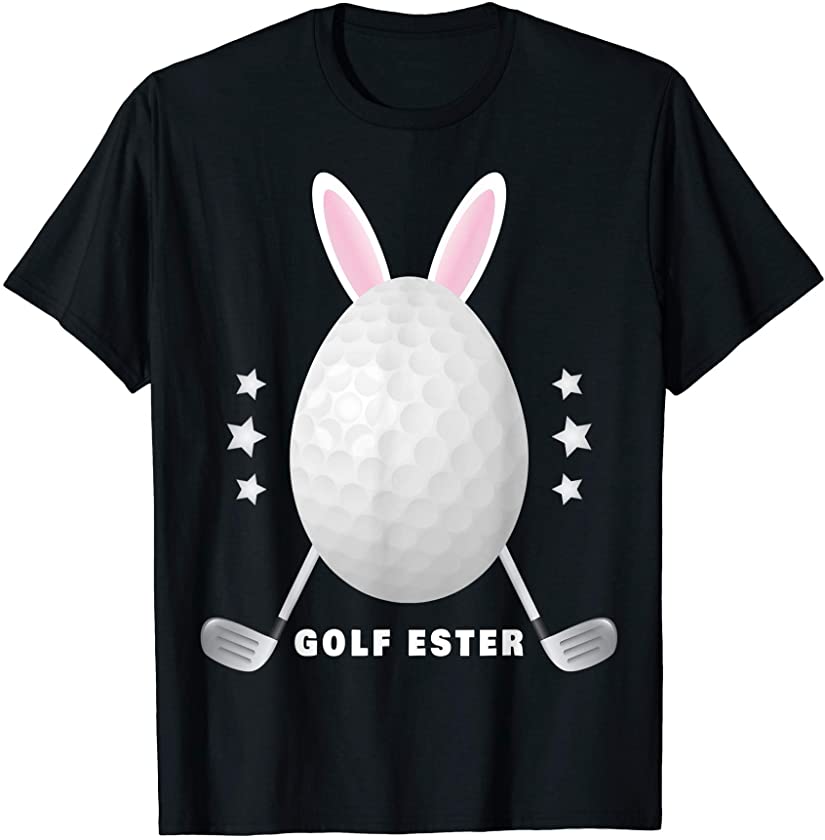 Cute Golf Bunny Rabbit Eggs Easter Day 2021 Men Women Boys T-Shirt