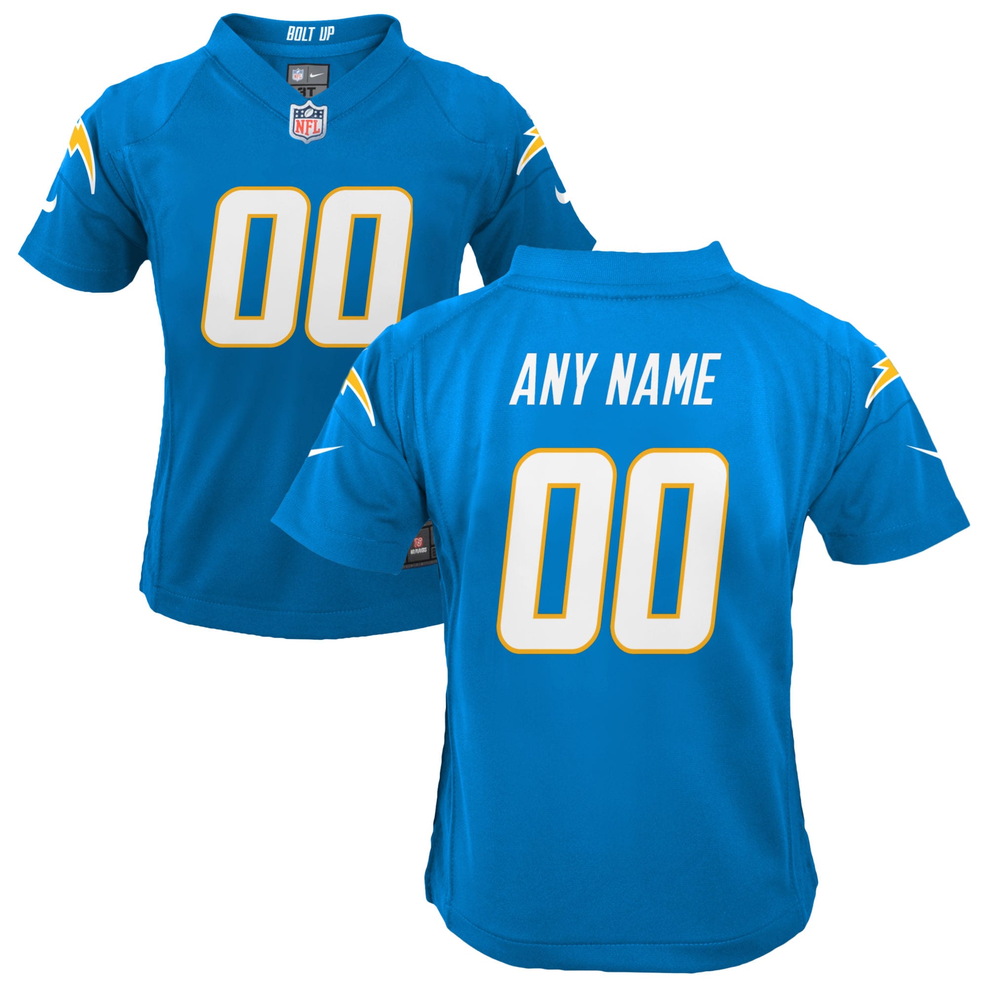 Youth Los Angeles Chargers Powder Blue Custom Game Jersey