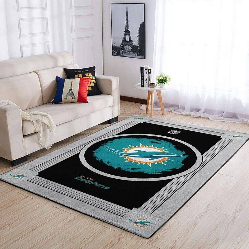 MIAMI DOLPHINS LOGO STYLE AREA RUG