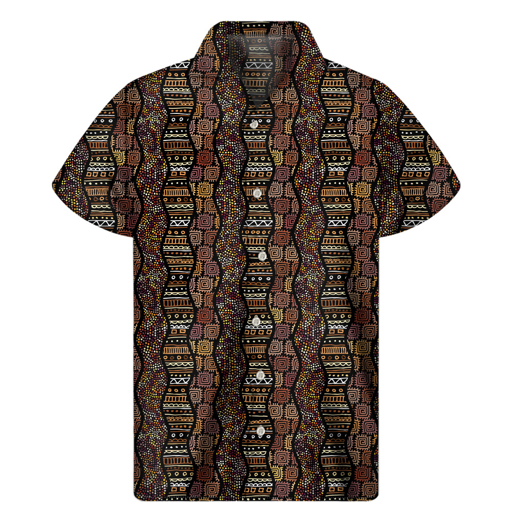 African Afro Inspired Pattern Print Men’S Short Sleeve Shirt