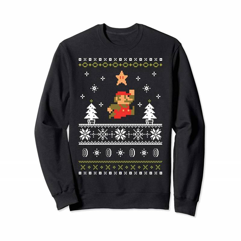 Super Mario Mario Snow Level Ugly Christmas Sweatshirt