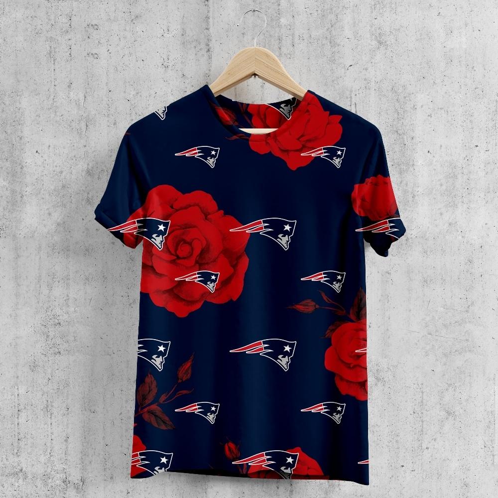 New England Patriots Big Rose T-Shirt