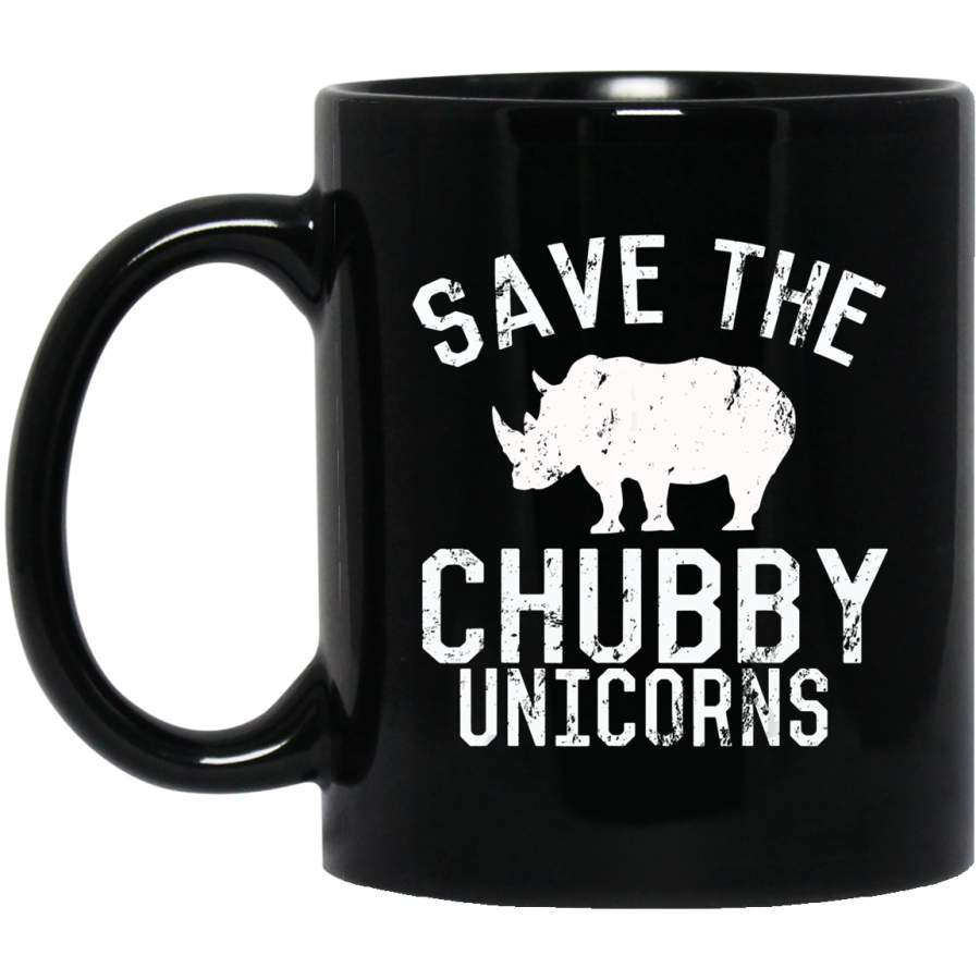 Funny Save The Chubby Unicorns Fat Rhino Vintage Coffee Mug