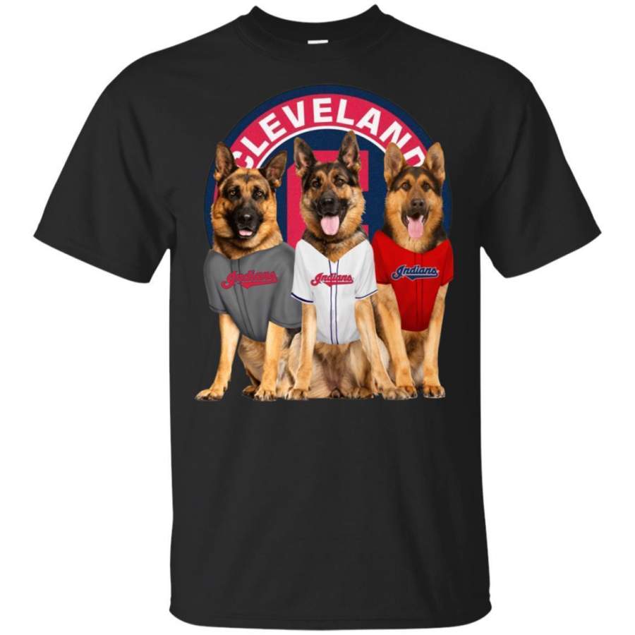 German Shepherd Dog And Cleveland Indians Fan Shirt HT208