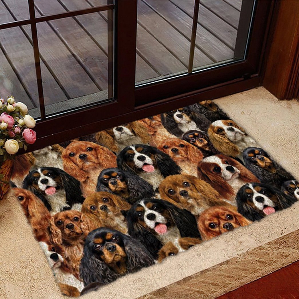 Tmarc Tee A Bunch Of Cavalier King Charles Spaniels Doormat