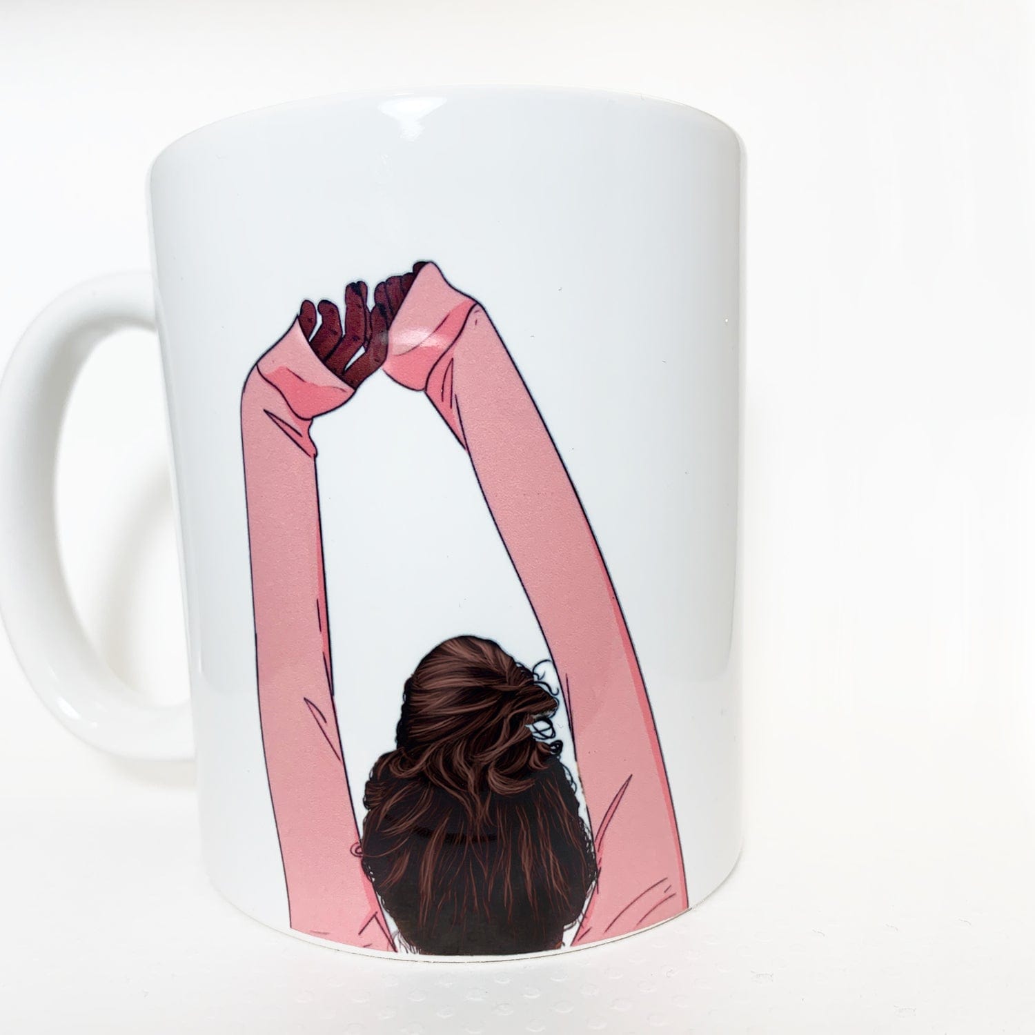 Coffee Mug | Just Breathe | Self Care For Women Coffee Mug | Pink Shirt